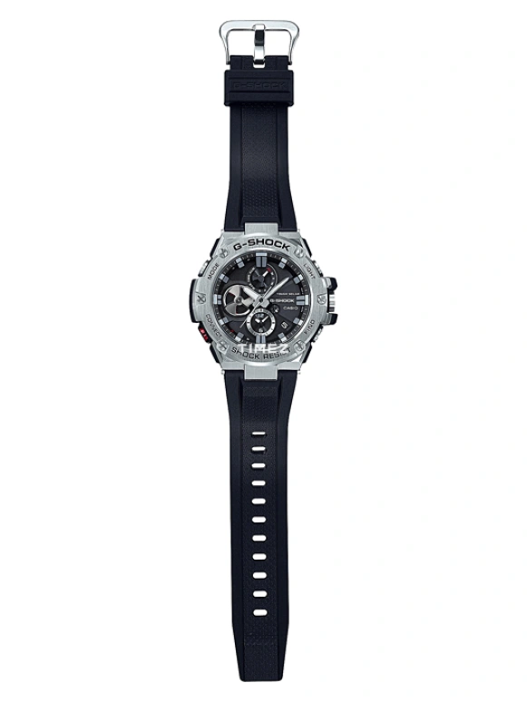 Casio,G-STEEL 58.10x53.80mm,58.10x53.80mm,Stainless Steel,Black,Quartz,Smartwatch,Mineral,Glass,GST,GST-B100-1A