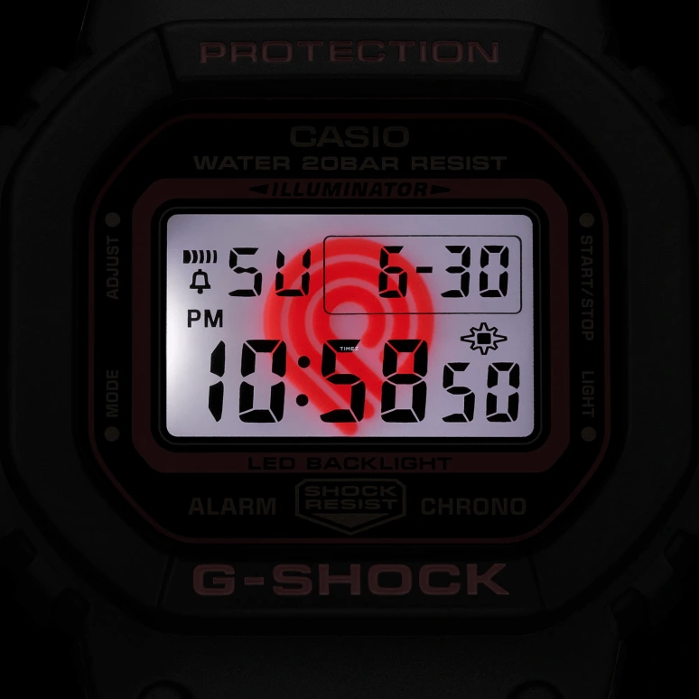 Casio,G-SHOCK 48.90x42.80mm,48.90x42.80mm,Resin,Black,Yellow,Red,Quartz,Countdown,Chronograph,Month,Date,Hardlex,Square,DW5600KH,DW5600KH-1