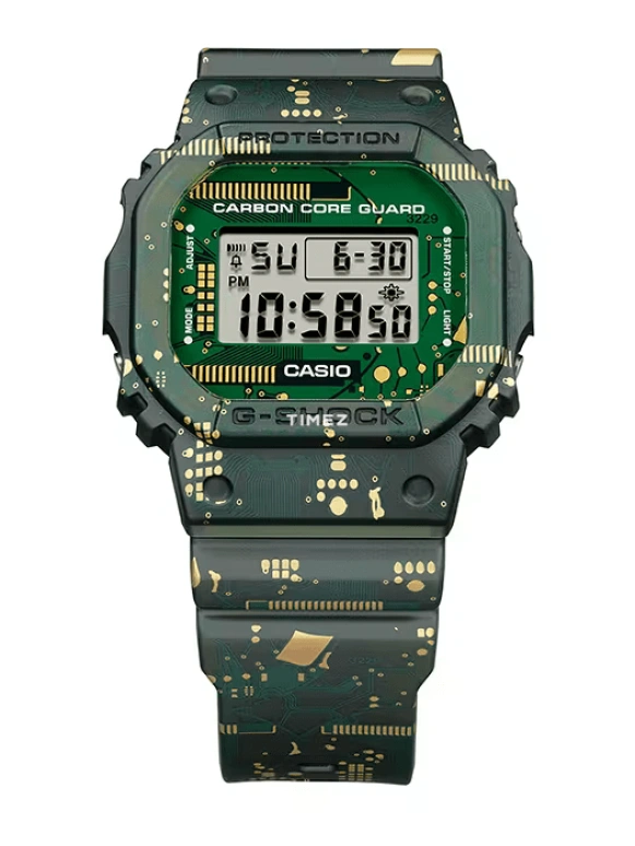 Casio,G-SHOCK 40x44mm,40x44mm,Resin,Green,Quartz,DWE,DWE-5600CC-3