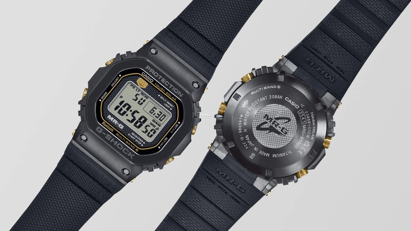 Casio,MR-G 49.40x43.20mm,49.40x43.20mm,Titanium,Cobalt Alloy,Grey,Quartz,Countdown,Chronograph,Month,Date,Plexi,Glass,Square,MRGB5000R,MRGB5000R-1