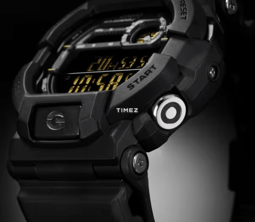Casio,G-SHOCK 50.80mm,50.80mm,Resin,Grey,Quartz,Countdown,Chronograph,Month,Date,Hardlex,Round,GD350,GD350-1B