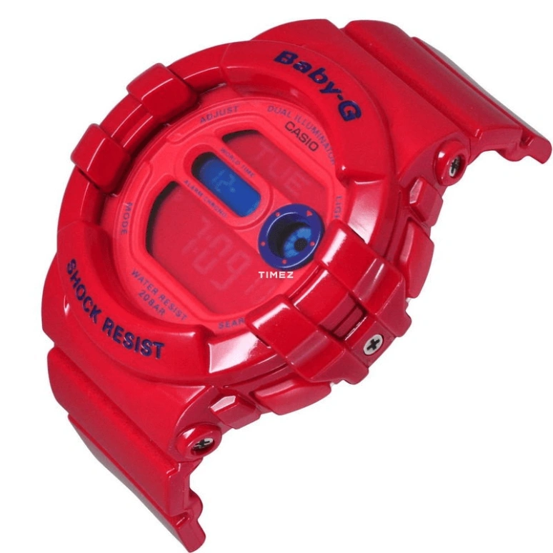 Casio,BABY-G 46.30x42.30mm,46.30x42.30mm,Plastic,Red,Quartz,Round,BGD,BGD-140-4D