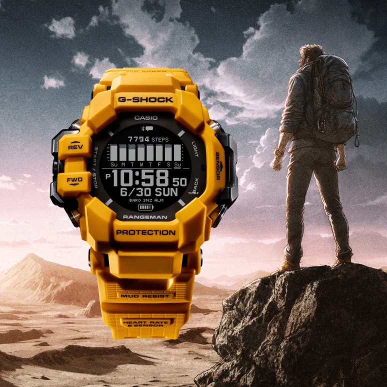 Casio,MASTER OF G - LAND 53.20mm,53.20mm,Bio-sourced,Resin,Black,Grey,Processor,Countdown,Chronograph,Month,Date,Hardlex,Round,GPRH1000,GPRH1000-9