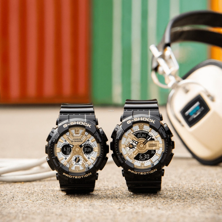 Casio,G-Shock GA-110 49x45.90mm,49x45.90mm,Resin,Silver,Champagne,Quartz,Countdown,Chronograph,Month,Date,Hardlex,Glass,Round,GMAS120GB,GMAS120GB-1A