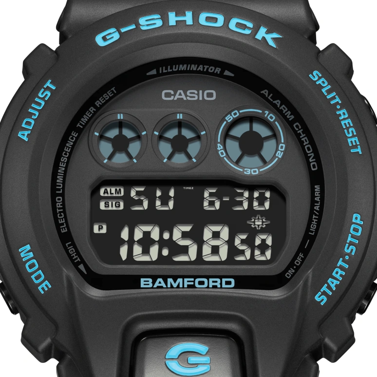 Casio,G-Shock 6900 50mm,50mm,Resin,Black,Quartz,Countdown,Chronograph,Month,Date,Hardlex,Round,DW6900BWD,DW6900BWD-1