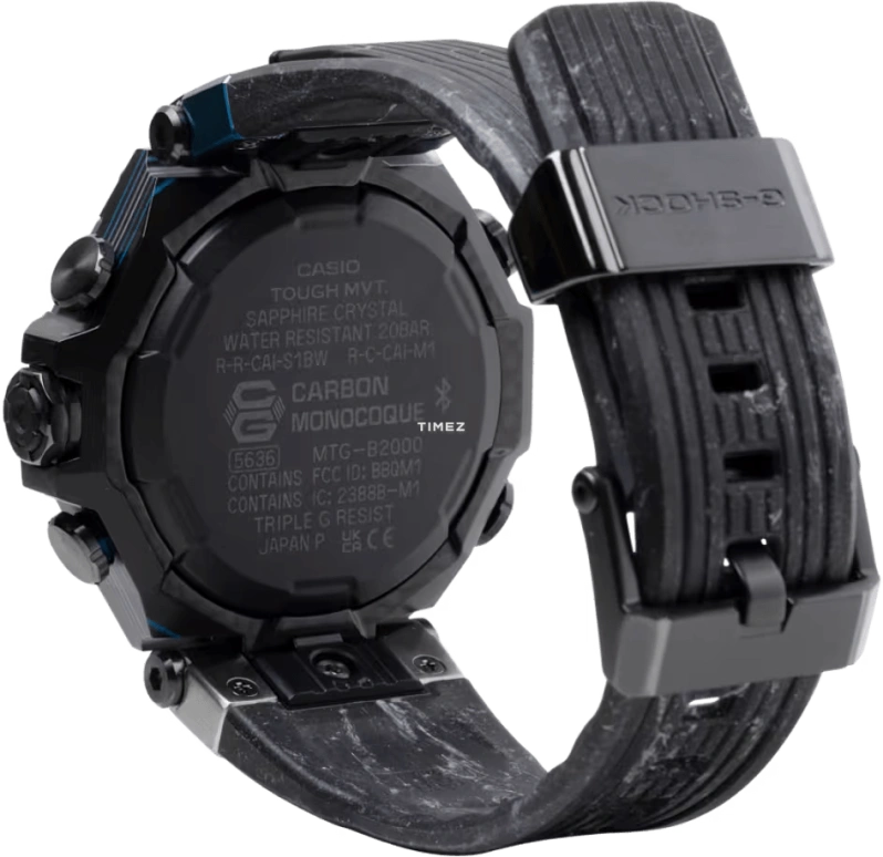 Casio,MTG 55.10x49.80mm,55.10x49.80mm,Stainless Steel,Grey,Blue,Quartz,Countdown,Chronograph,Month,Date,Hardlex,Round,MTGB2000YST,MTGB2000YST-1