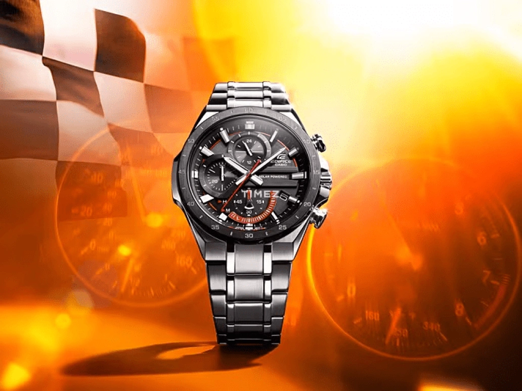 Casio,EDIFICE 47.60mm,47.60mm,Stainless Steel,Black,Quartz,Chronograph,Day,Power Reserve Indicator,Solar Charging,Hardlex,Round,EQS920DB,EQS920DB-1A