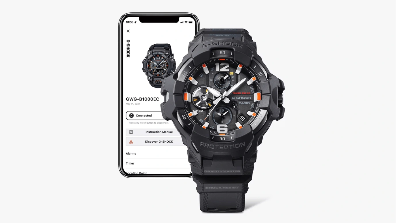 Casio,MASTER OF G - AIR 54.70mm,54.70mm,Bio-sourced,Stainless Steel,Black,Quartz,Countdown,Chronograph,Day,Dule Time,Hardlex,Round,GRB300EC,GRB300EC-1A