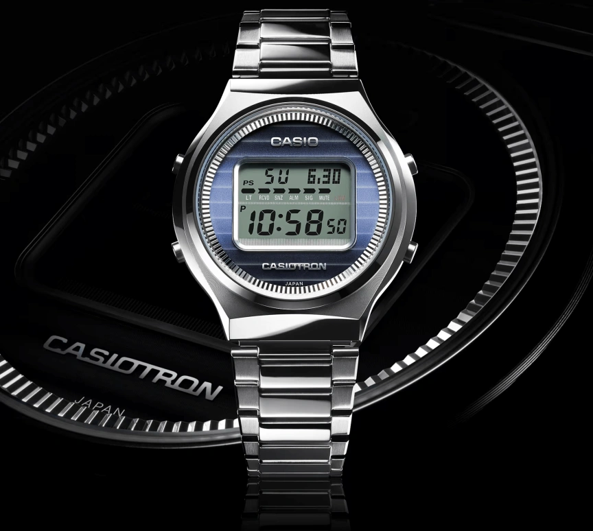 Casio,CASIOTRON 42.70x39.10mm,42.70x39.10mm,Stainless Steel,Blue,Quartz,Countdown,Chronograph,Month,Date,Hardlex,Round,TRN50,TRN50-2A