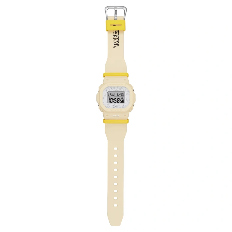 Casio,BGD-565 42.10x37.90mm,42.10x37.90mm,Resin,White,Grey,Quartz,Countdown,Chronograph,Month,Date,Hardlex,Square,BGD565TW,BGD565TW-5