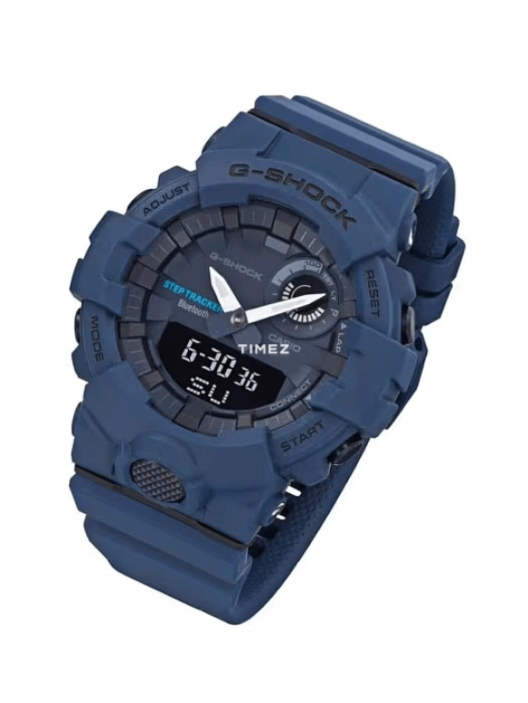 Casio,G-SHOCK 48.60mm,48.60mm,Resin,Blue,Quartz,Countdown,Chronograph,Month,Date,Hardlex,Round,GBA800,GBA800-2A