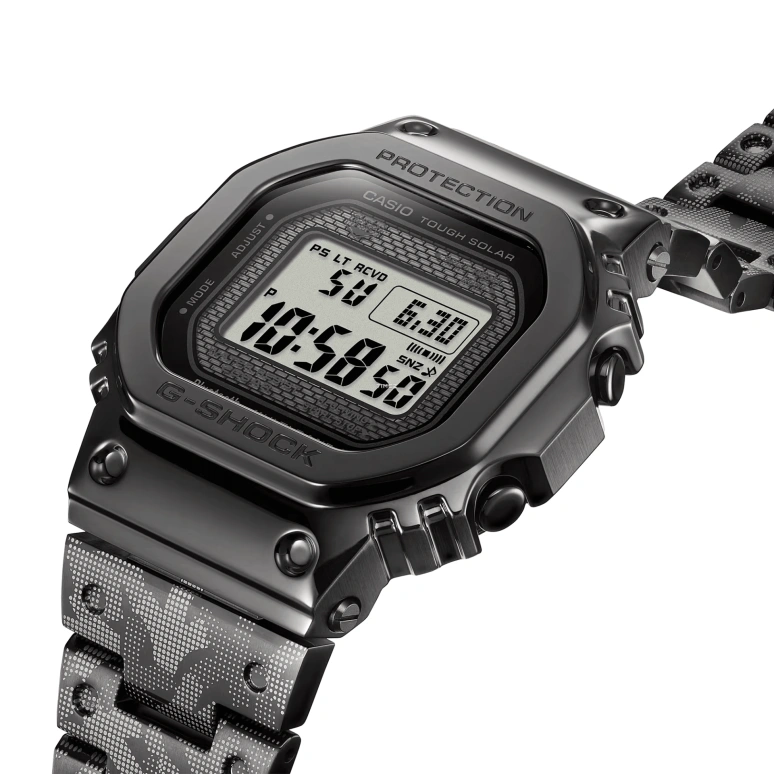 Casio,G-SHOCK 49.30x43.20mm,49.30x43.20mm,Stainless Steel,Grey,Quartz,Countdown,Chronograph,Perpetual Calendar,Month,Hardlex,Square,GMW,GMW-B5000EH-1