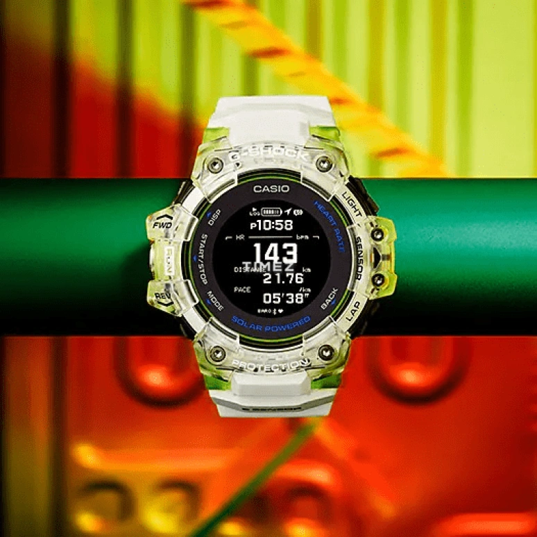 Casio,G-SHOCK 55mm,55mm,Resin,Black,Processor,Countdown,Chronograph,Month,Date,Hardlex,Round,GBDH1000,GBDH1000-7A9