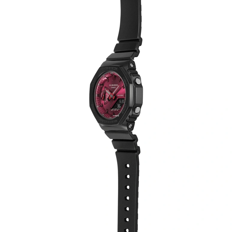 Casio,G-SHOCK 46.20x42.90mm,46.20x42.90mm,Resin,Carbon,Wine Red,Quartz,Countdown,Chronograph,Month,Date,Hardlex,Round,GMAS2100RB1A