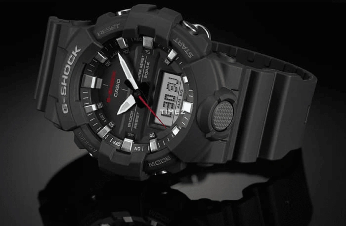 Casio,G-SHOCK 48.60mm,48.60mm,Resin,Black,Quartz,Countdown,Chronograph,Month,Date,Hardlex,Round,GA800,GA800-1A