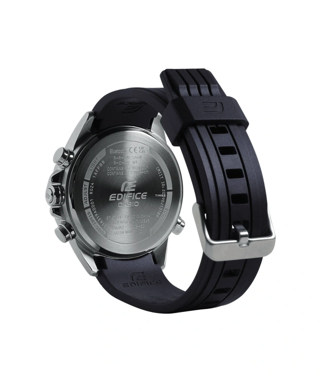 Casio,EDIFICE 52.30x48.70mm,52.30x48.70mm,Stainless Steel,Black,Quartz,Countdown,Chronograph,Month,Date,Hardlex,Round,ECB30P,ECB30P-1A