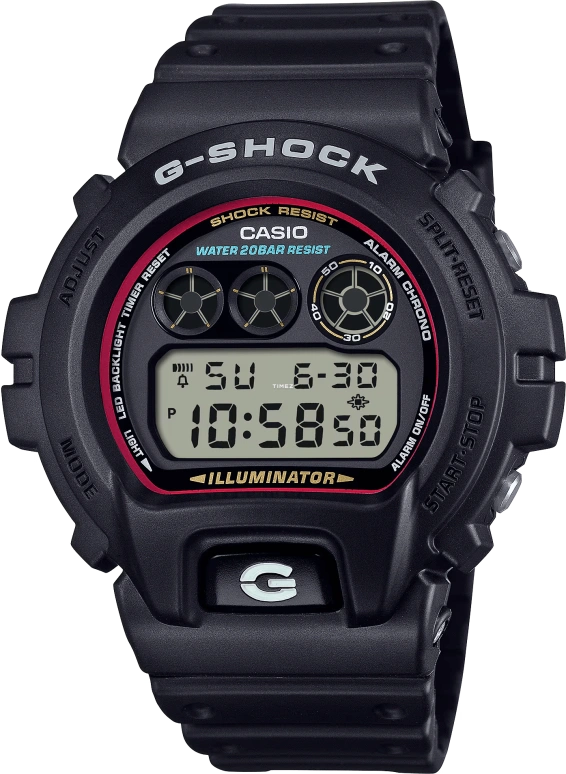 Casio,G-Shock 6900 50mm,50mm,Bio-sourced,Resin,Black,Quartz,Countdown,Chronograph,Month,Date,Hardlex,Round,DW6900RL,DW6900RL-1