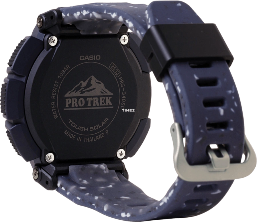 Casio,PROTREK 54.70x51.70mm,54.70x51.70mm,Bio-sourced,Resin,Grey,Quartz,Countdown,Chronograph,Month,Date,Hardlex,Glass,Round,PRG340SC,PRG340SC-2