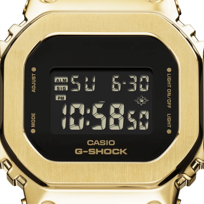 Casio,G-SHOCK 43.80x38.40mm,43.80x38.40mm,Resin,Stainless Steel,Black,Quartz,Countdown,Chronograph,Month,Date,Hardlex,Square,GMS5600GB,GMS5600GB-1