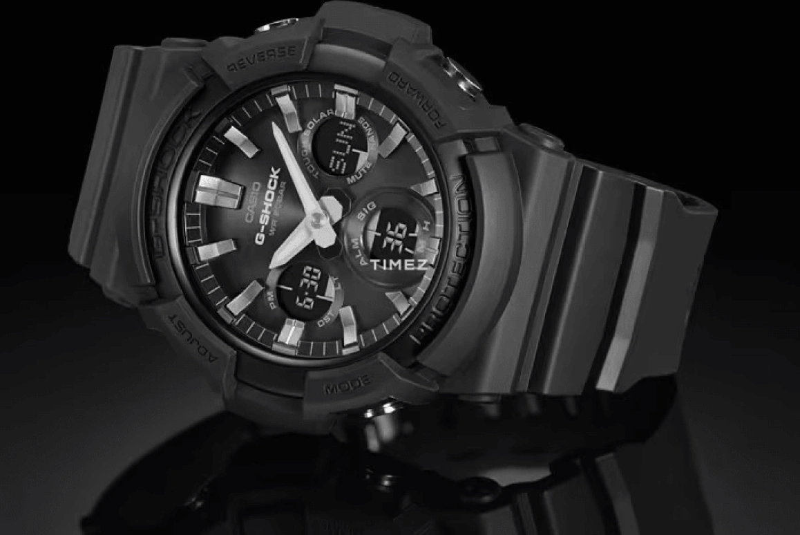 Casio,G-SHOCK 52.50mm,52.50mm,Resin,Black,Quartz,Countdown,Chronograph,Month,Date,Hardlex,Round,GAS100B,GAS100B-1A
