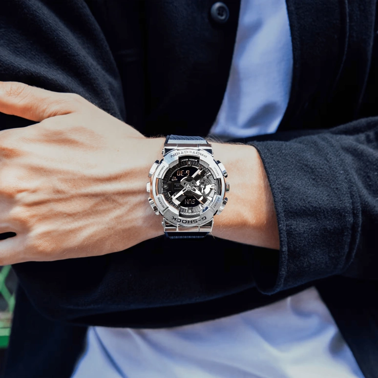 Casio,G-SHOCK 48.80mm,48.80mm,Resin,Black,Quartz,Countdown,Chronograph,Month,Date,Hardlex,Round,GM110,GM110-1A