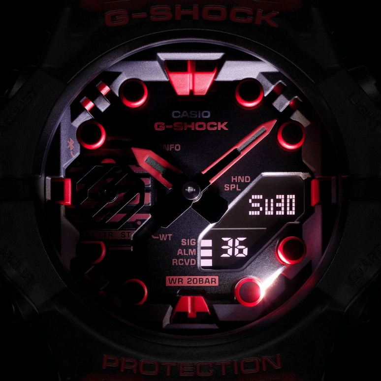 Casio,G-SHOCK 42.50x46mm,42.50x46mm,Resin,Carbon,Black,Quartz,Countdown,Chronograph,Month,Date,Hardlex,Round,GAB001G,GAB001G-1A