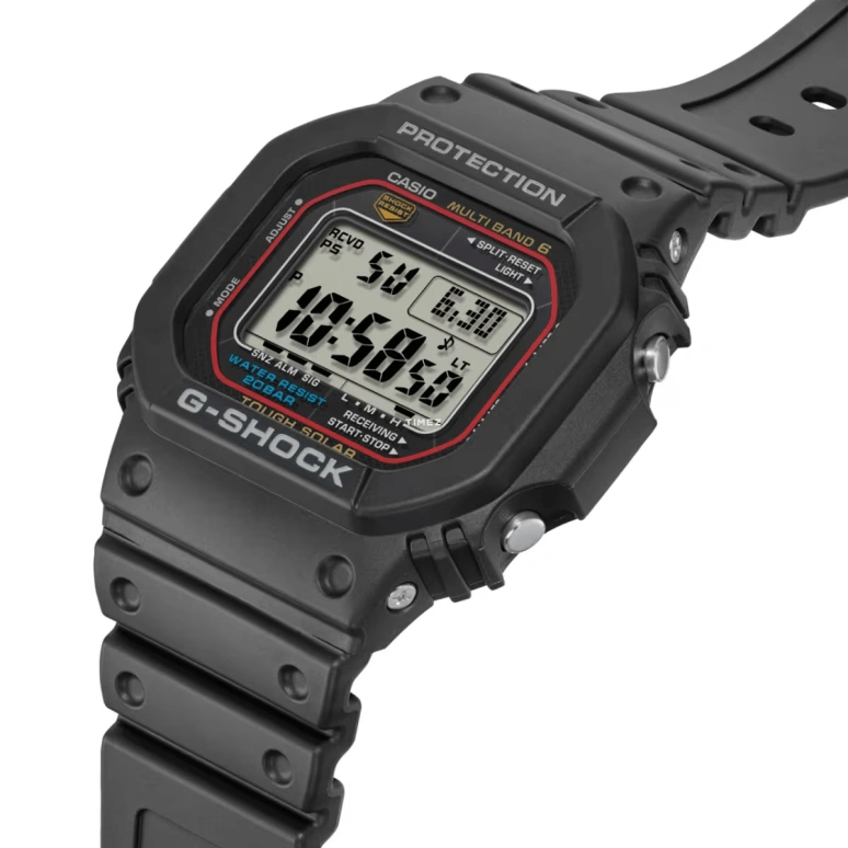 Casio,5600 46.70x43.20mm,46.70x43.20mm,Resin,Black,Grey,Quartz,Countdown,Chronograph,Month,Date,Plexi,Glass,Square,GWM5610,GWM5610-1