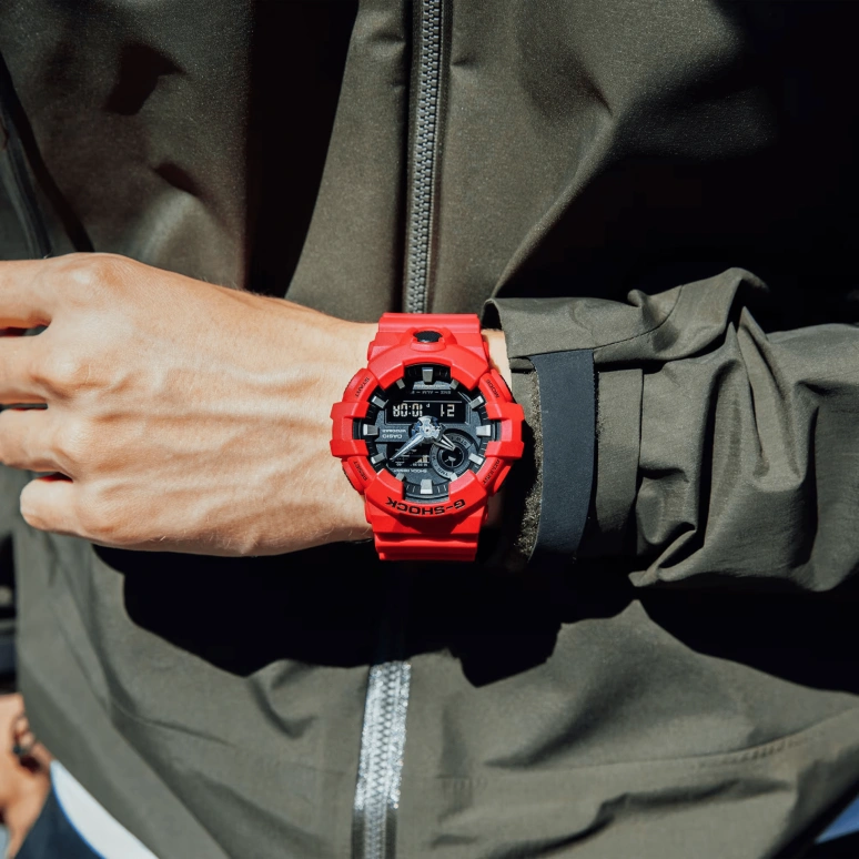 Casio,G-SHOCK 53.40mm,53.40mm,Resin,Black,Quartz,Countdown,Chronograph,Month,Date,Hardlex,Round,GA700,GA700-4A