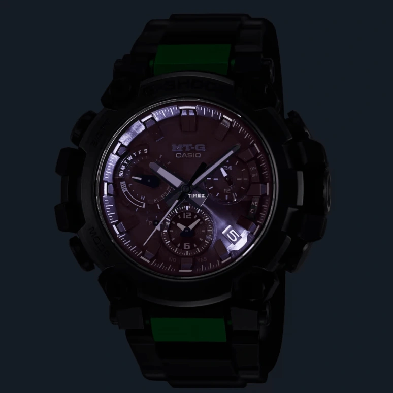Casio,MTG 51.90x50.90mm,51.90x50.90mm,Stainless Steel,Black,Quartz,Countdown,Chronograph,Month,Date,Hardlex,Round,MTGB3000BD,MTGB3000BD-12