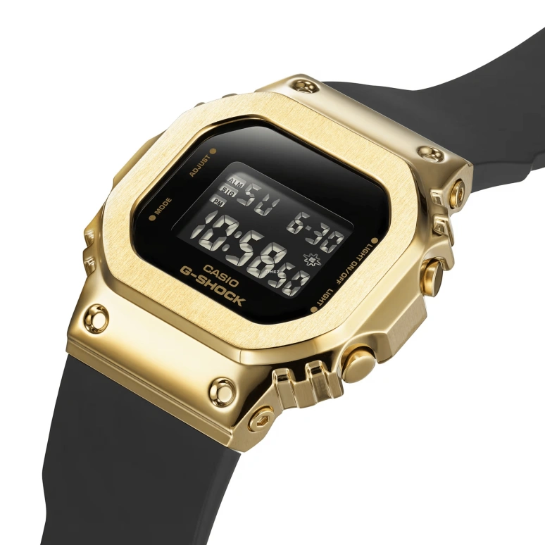Casio,G-SHOCK 43.80x38.40mm,43.80x38.40mm,Resin,Stainless Steel,Black,Quartz,Countdown,Chronograph,Month,Date,Hardlex,Square,GMS5600GB,GMS5600GB-1