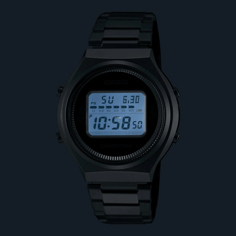 Casio,CASIOTRON 42.70x39.10mm,42.70x39.10mm,Stainless Steel,Blue,Quartz,Countdown,Chronograph,Month,Date,Hardlex,Round,TRN50,TRN50-2A