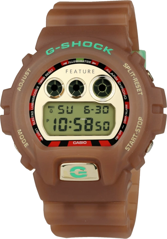 Casio,G-Shock 6900 50mm,50mm,Resin,Cream,Quartz,Countdown,Chronograph,Month,Date,Hardlex,Round,DW6900FTR23B,DW6900FTR23B-5