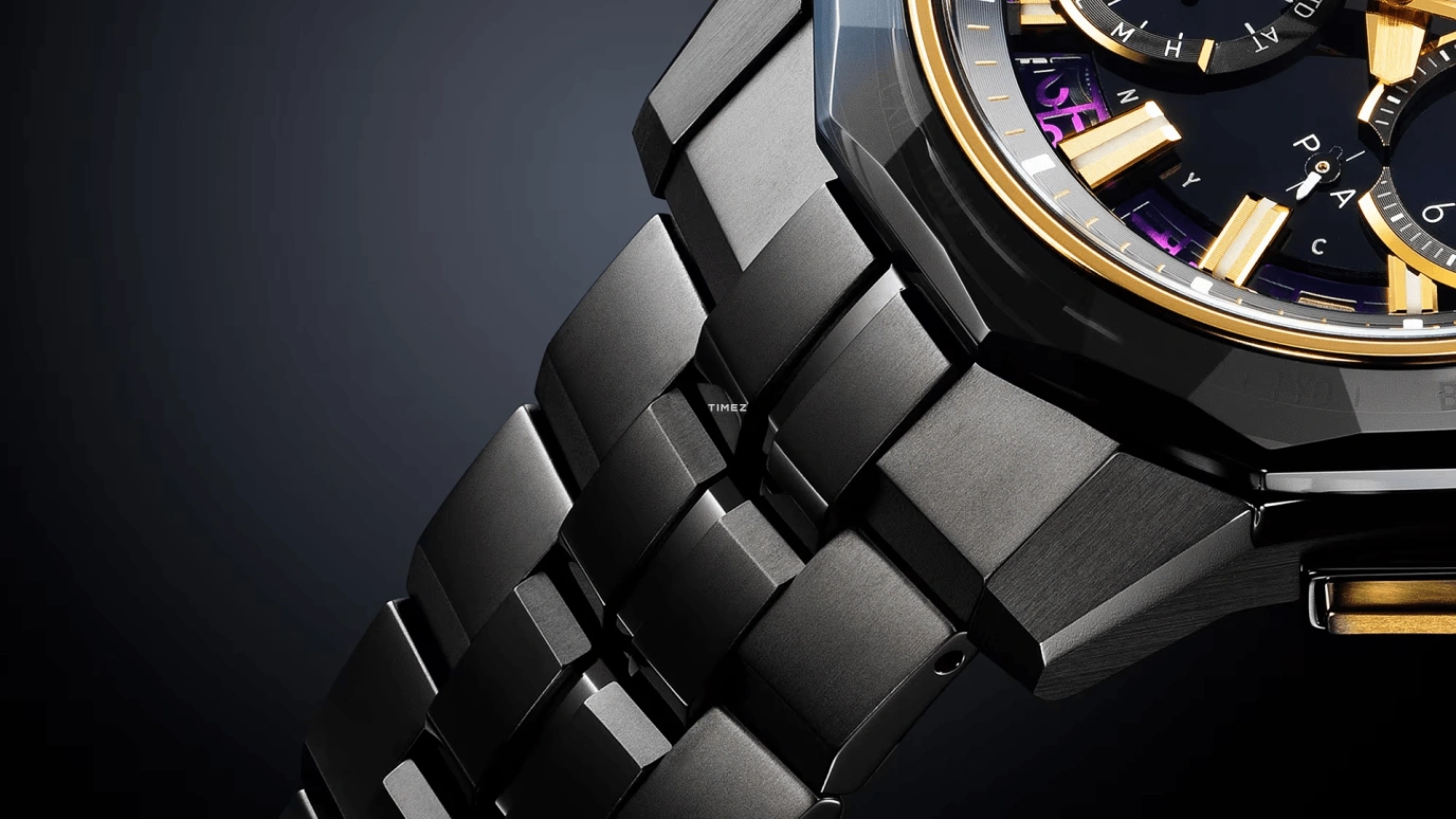 Casio,OCEANUS 47.50x42.80mm,47.50x42.80mm,Titanium,Black,Quartz,Chronograph,Date,Day,World Time,Sapphire,Crystal Glass,Round,OCWSG1000ZE1A