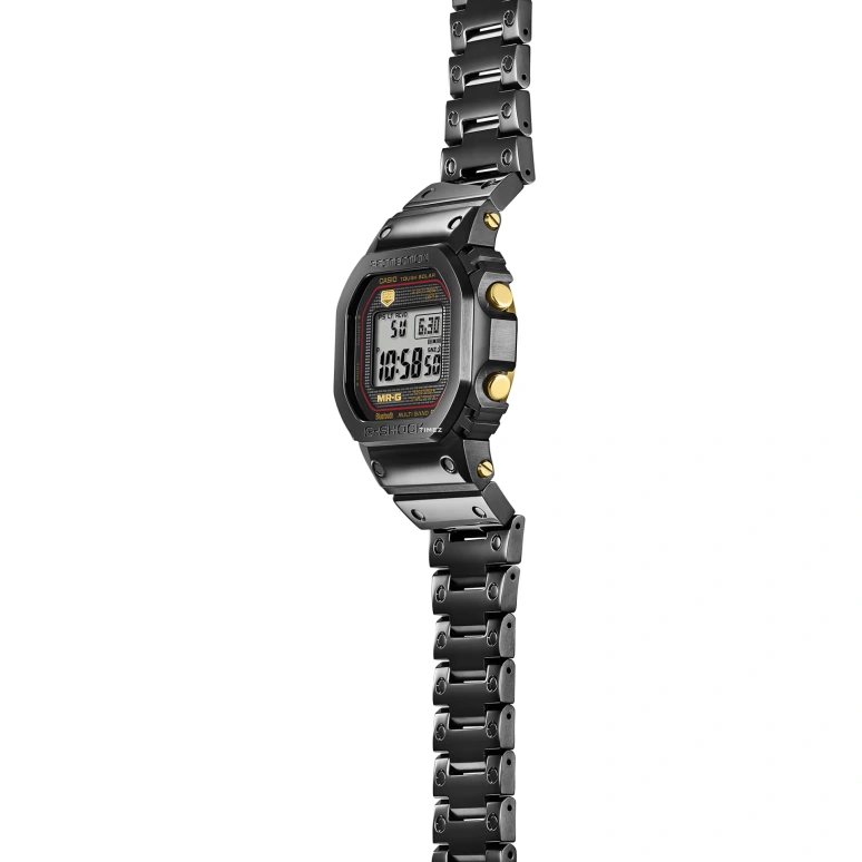 Casio,MR-G 49.40x43.20mm,49.40x43.20mm,Titanium,Grey,Quartz,Countdown,Chronograph,Month,Date,Sapphire,Crystal Glass,Square,MRGB5000B,MRGB5000B-1
