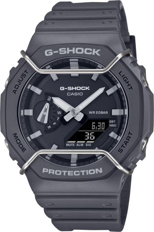 Casio,G-SHOCK 48.50x45.40mm,48.50x45.40mm,Carbon,Resin,Black,Quartz,Countdown,Chronograph,Month,Date,Hardlex,Octagon,GA2100PTS,GA2100PTS-8A