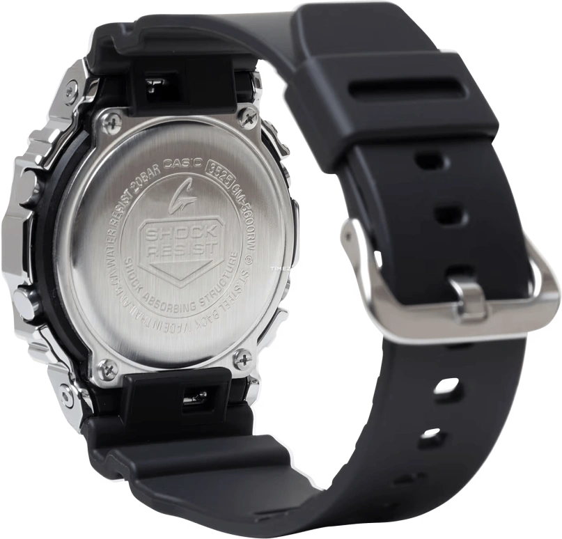 Casio,G-SHOCK 49.60x43.20mm,49.60x43.20mm,Resin,Multi-Color,Quartz,Countdown,Chronograph,Month,Date,Hardlex,Square,GM5600RW,GM5600RW-1