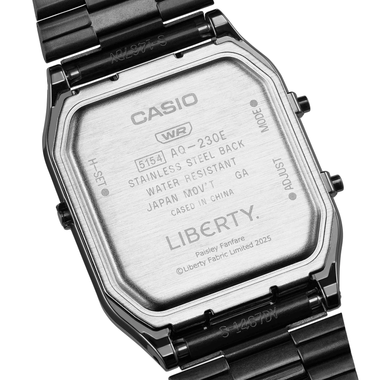 Casio,VINTAGE 38.80x29.80mm,38.80x29.80mm,Resin,Black,Quartz,Chronograph,Month,Date,Day,Plexi,Glass,Square,AQ230EBLT,AQ230EBLT-1A