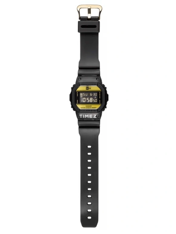 Casio,G-SHOCK 48.90x42.80mm,48.90x42.80mm,Resin,Black,Gold,Quartz,Countdown,Chronograph,Month,Date,Hardlex,Square,DW5600NE,DW5600NE-1