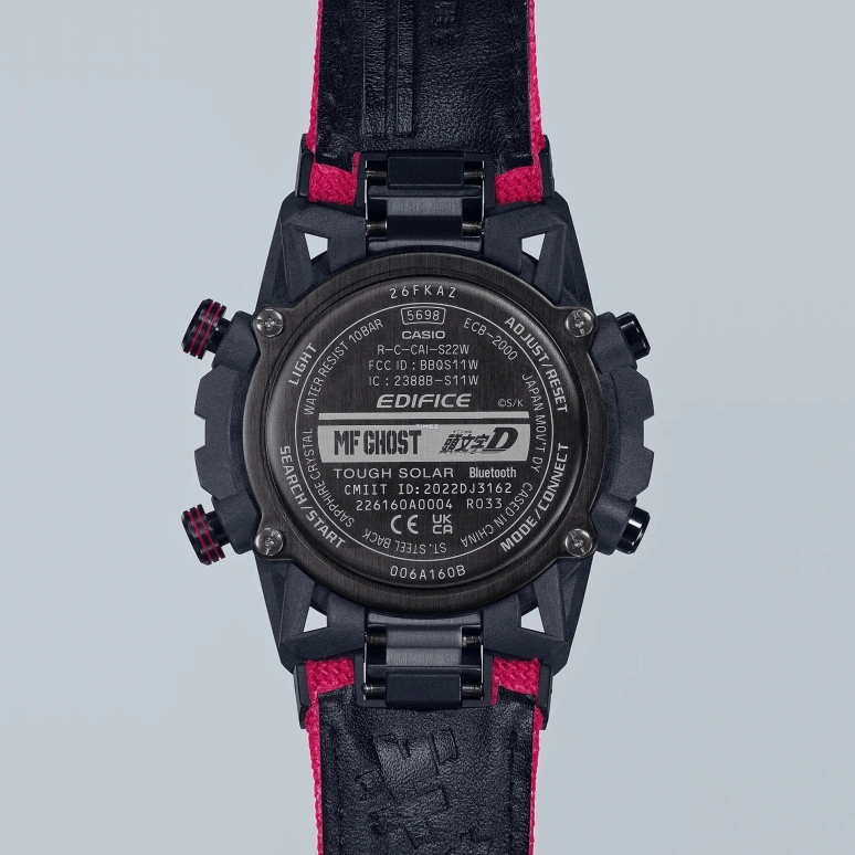Casio,EDIFICE 51x47.80mm,51x47.80mm,Resin,Stainless Steel,Black,Quartz,Countdown,Chronograph,Date,Day,Hardlex,Round,ECB2000MFG1A