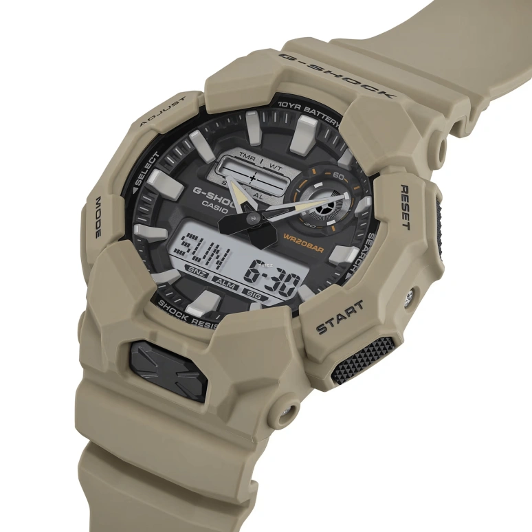 Casio,G-SHOCK 51.90mm,51.90mm,Bio-sourced,Carbon,Resin,Black,Quartz,Countdown,Chronograph,Month,Date,Hardlex,Round,GA010,GA010-5A