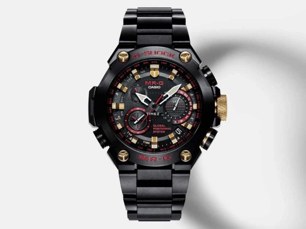 Casio,MR-G 54.70x49.80mm,54.70x49.80mm,Titanium,Black,Quartz,Countdown,Chronograph,Month,Date,Sapphire,Crystal Glass,Round,MRGG1000B,MRGG1000B-1A4