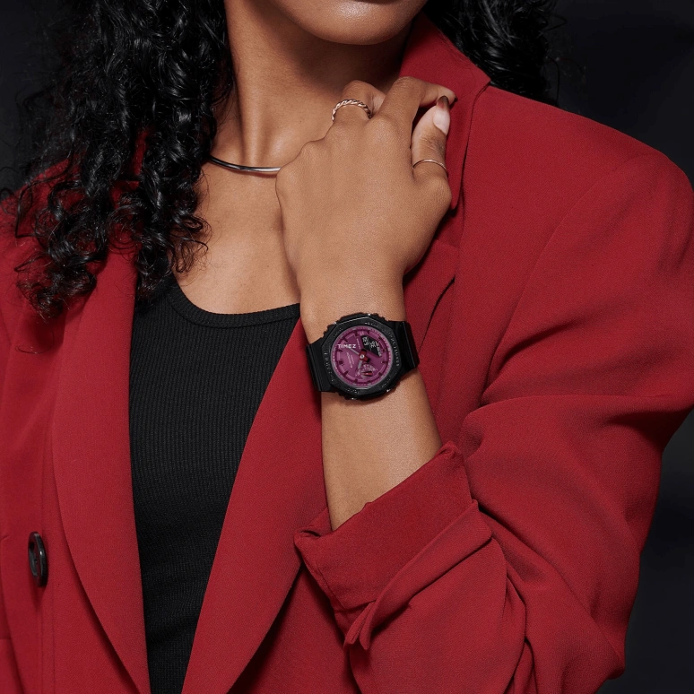 Casio,G-SHOCK 46.20x42.90mm,46.20x42.90mm,Resin,Carbon,Wine Red,Quartz,Countdown,Chronograph,Month,Date,Hardlex,Round,GMAS2100RB1A