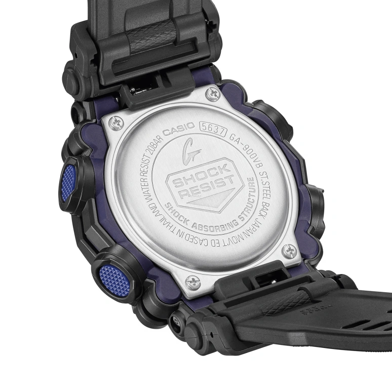 Casio,G-SHOCK 52.80x49.50mm,52.80x49.50mm,Resin,Purple,Quartz,Countdown,Chronograph,Month,Date,Hardlex,Round,GA900VB,GA900VB-1A