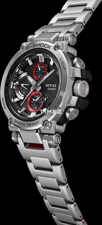 Casio,G-SHOCK 55.80x51.70mm,55.80x51.70mm,Resin,Black,Quartz,Countdown,Chronograph,Date,Day,Sapphire,Crystal Glass,Round,MTGB1000D,MTGB1000D-1A