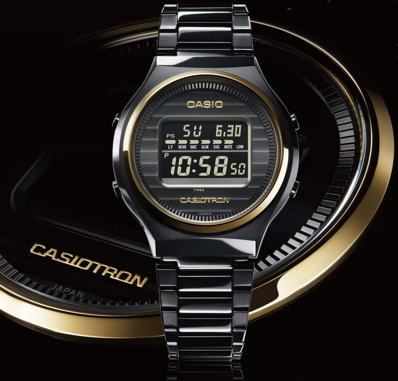 Casio,CASIOTRON 42.70x39.10mm,42.70x39.10mm,Stainless Steel,Black,Quartz,Countdown,Chronograph,Month,Date,Hardlex,Round,TRN50ZE,TRN50ZE-1A