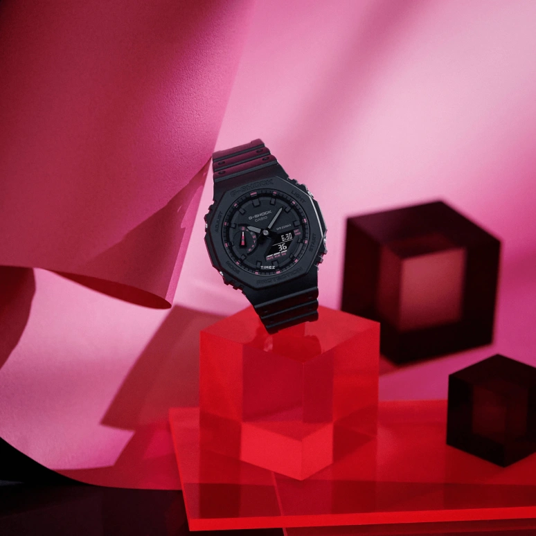 Casio,G-SHOCK 48.50x45.40mm,48.50x45.40mm,Resin,Carbon,Black,Quartz,Countdown,Chronograph,Month,Date,Hardlex,Round,GA2100P,GA2100P-1A
