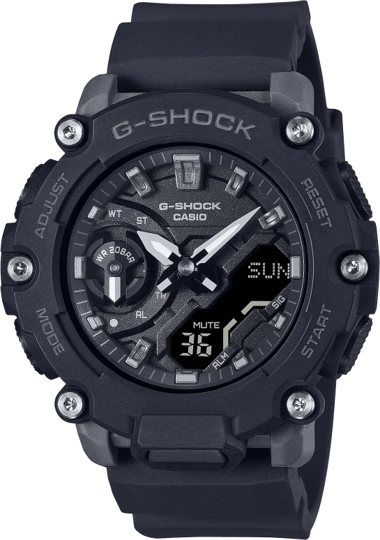 Casio,G-SHOCK 45.70mm,45.70mm,Resin,Black,Quartz,Countdown,Chronograph,Month,Date,Hardlex,Round,GMAS2200,GMAS2200-1A