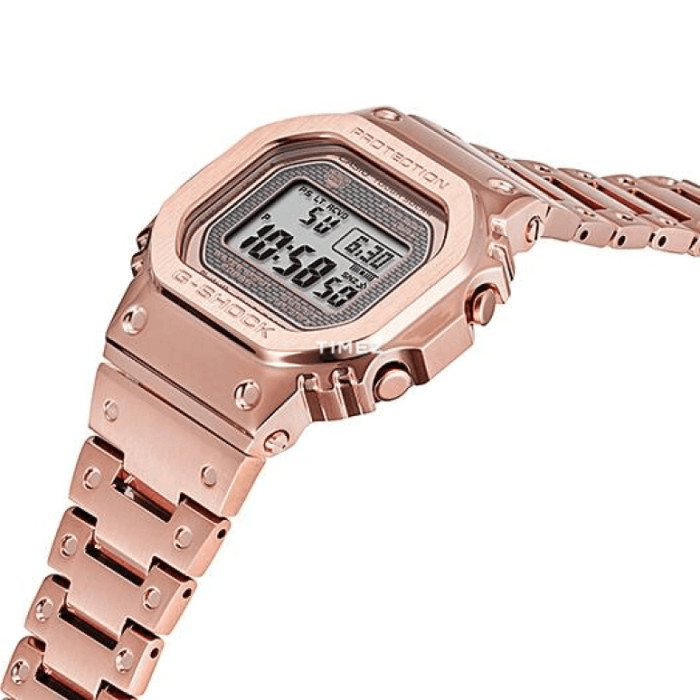 Casio,G-SHOCK 49.30x43.20mm,49.30x43.20mm,Stainless Steel,Grey,Quartz,Countdown,Chronograph,Perpetual Calendar,Month,Hardlex,Square,GMW,GMW-B5000GD-4