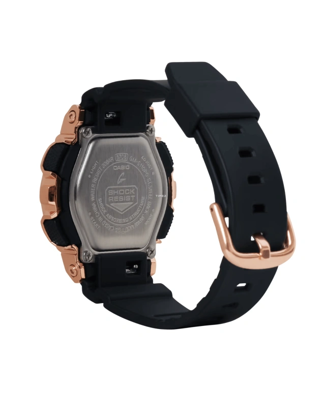 Casio,G-SHOCK 46x42mm,46x42mm,Resin,Stainless Steel,Pink Gold,Quartz,Countdown,Chronograph,Month,Date,Hardlex,Round,GMS110PG,GMS110PG-1A