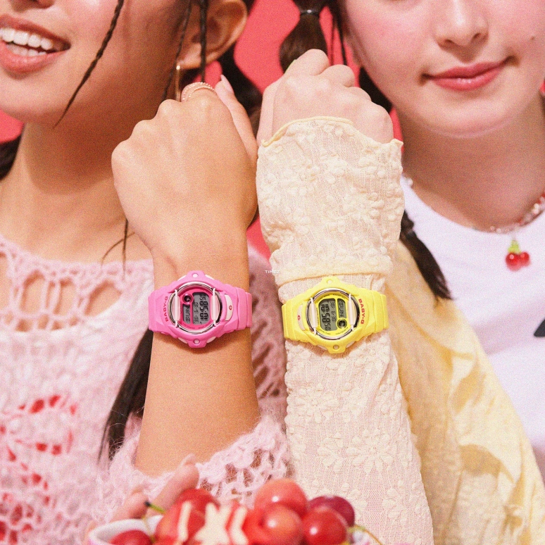 Casio,BG-169 45.90x42.60mm,45.90x42.60mm,Resin,Pink,Quartz,Countdown,Chronograph,Month,Date,Hardlex,Glass,Round,BG169CH,BG169CH-4